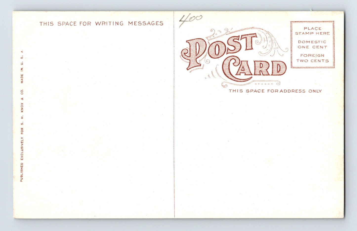 Hamilton Ohio Westminster Presbyterian Church 1910s Postcard Unposted Divided