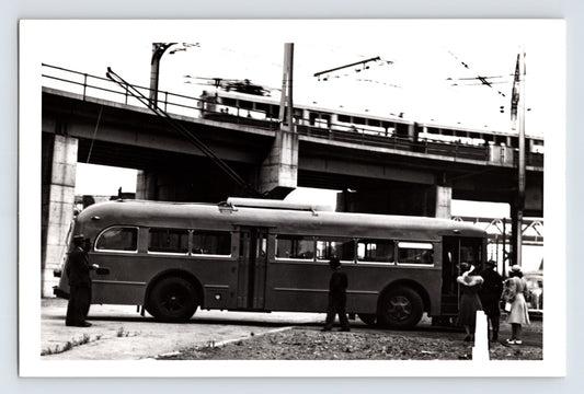 San Francisco Muni St Louis Car Co coach 501 test run at bridge end of 41 Union line June 1941