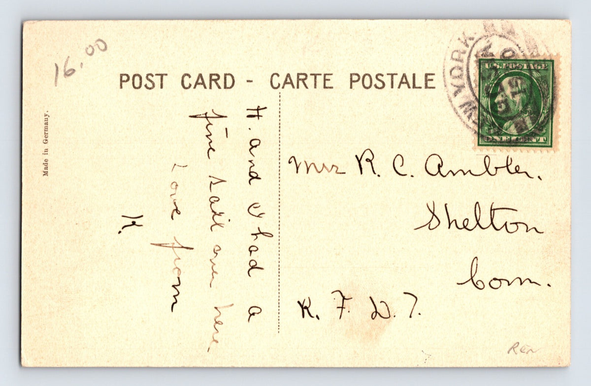 Port Jefferson New York Long Island Belle Terre Club 1910 Postcard Potter Vail
