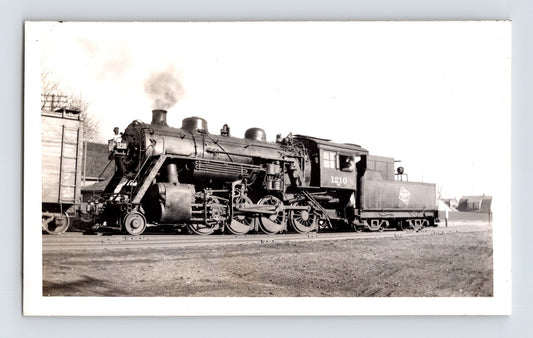 Milwaukee Road 2-8-0 steam locomotive 1941 Ripon Wisconsin photograph
