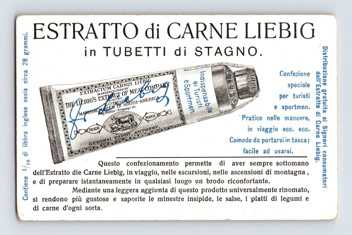 Italian Liebig Meat Extract  Gnome Picnic 1890s Victorian Trade Card