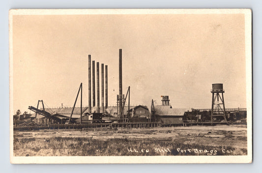 Fort Bragg California Union Lumber Mill 1920s RPPC Postcard Unposted