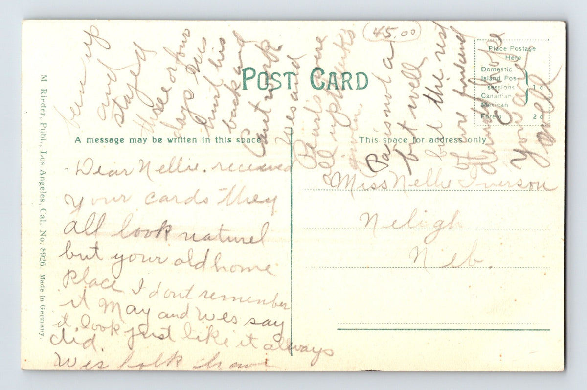 Whittier California State Juvenile Reform School Drill 1906 Posted Postcard