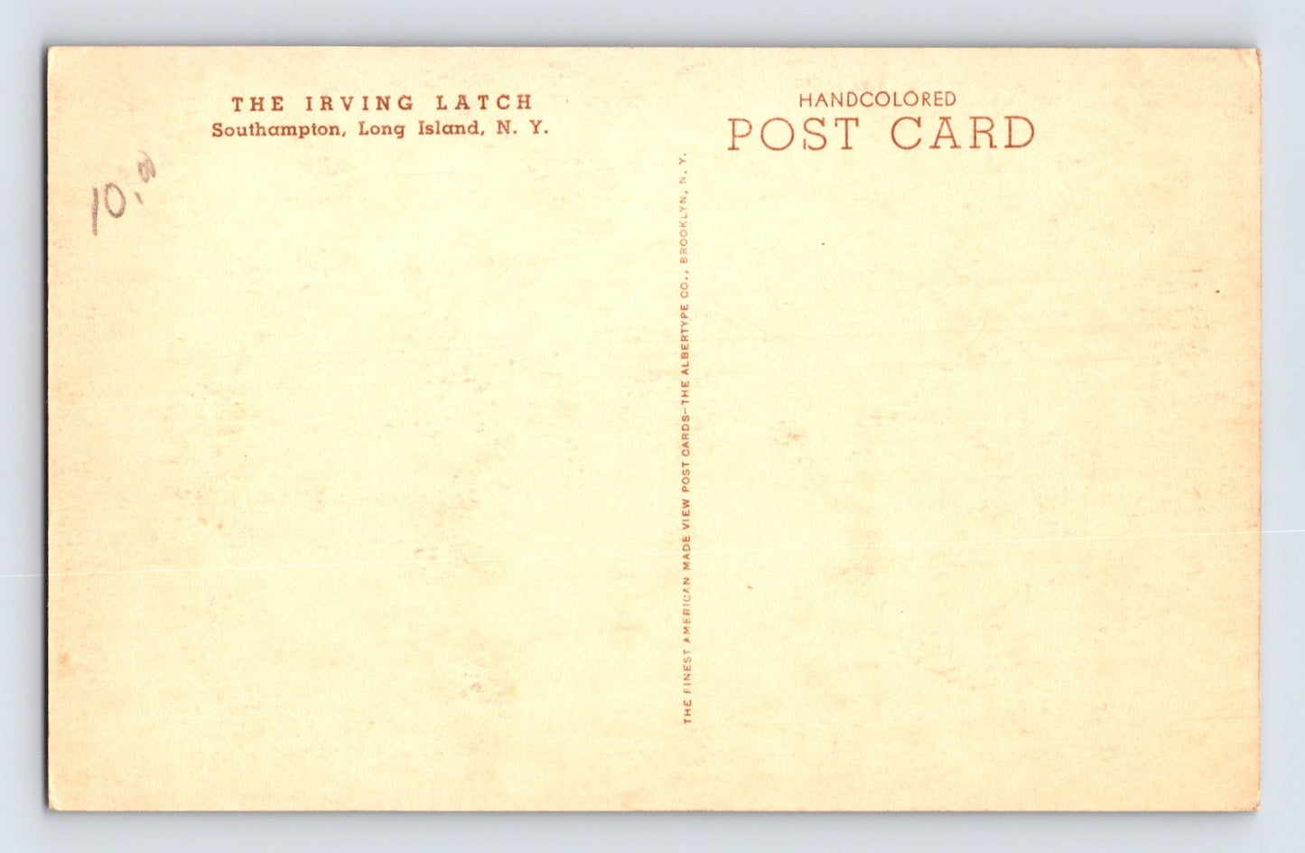 Southampton Long Island New York Irving Latch Residence 1930s Albertype Postcard