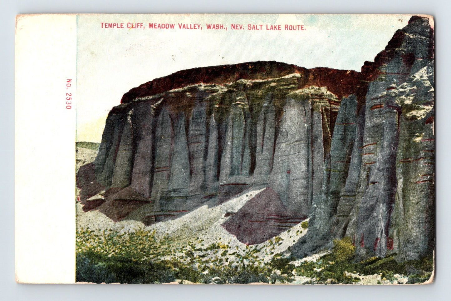 Meadow Valley Washington Temple Cliff 1910s Postcard Unposted Divided