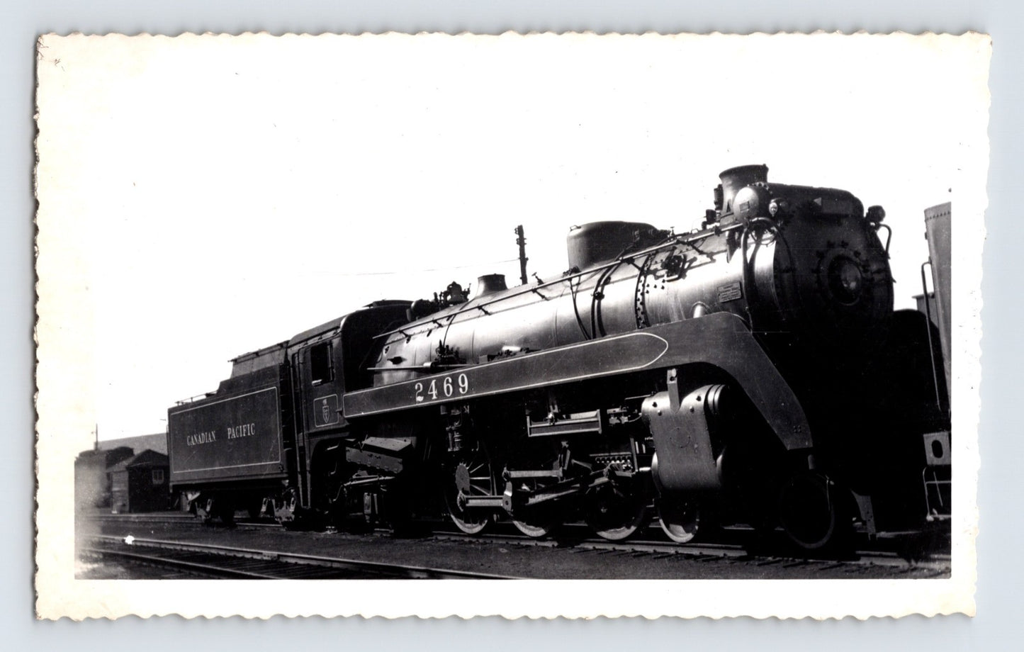 Canadian Pacific 4-6-2 steam locomotive 2469 North Bay Ontario 1948 railroad photo