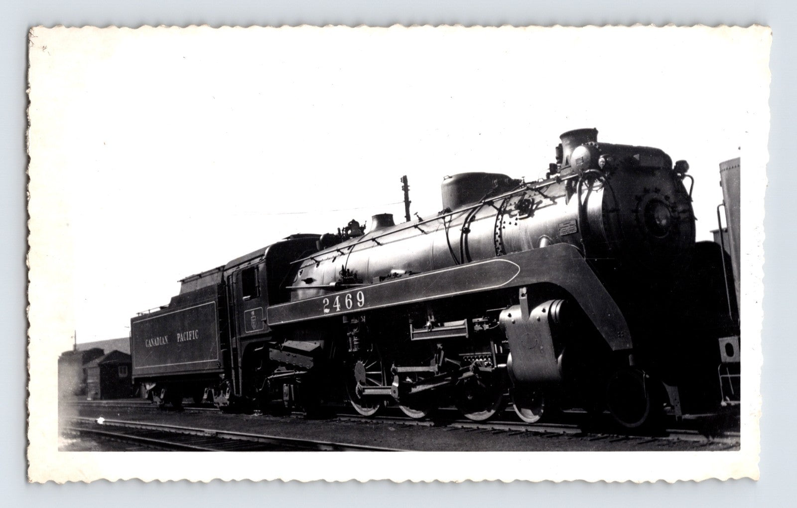 Canadian Pacific 4-6-2 steam locomotive 2469 North Bay Ontario 1948 railroad photo