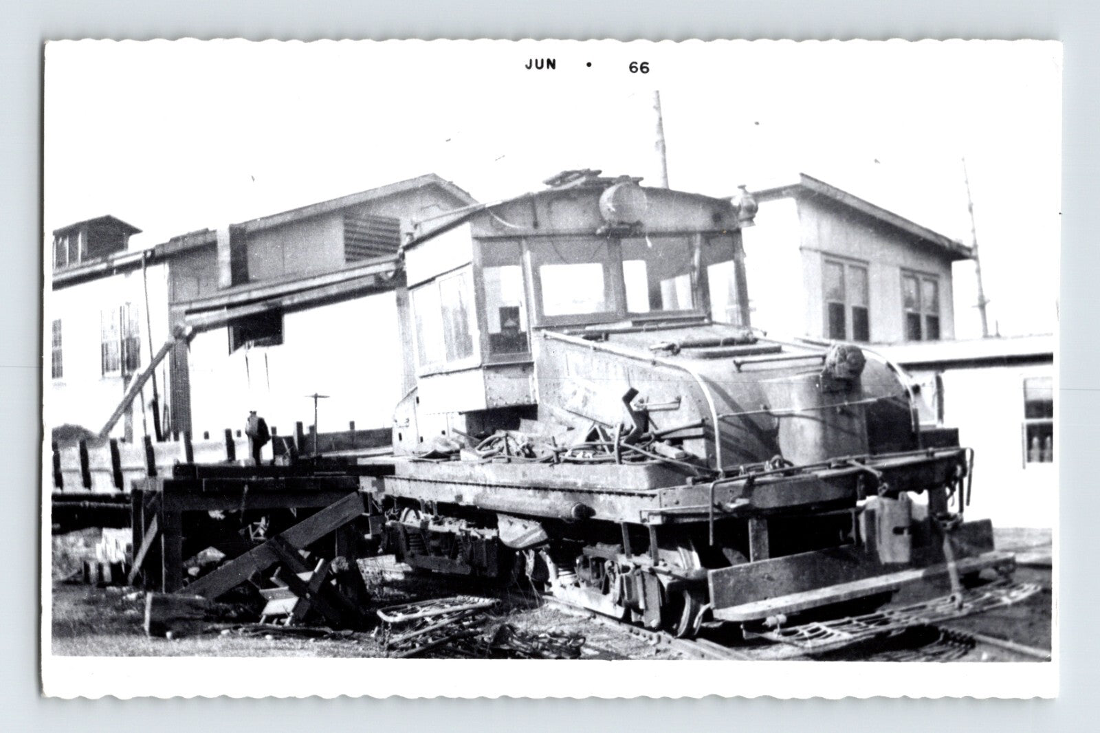 Seattle Washington Rainier Valley steeple cab switcher 1966 railroad photograph showing industrial yard locomotive