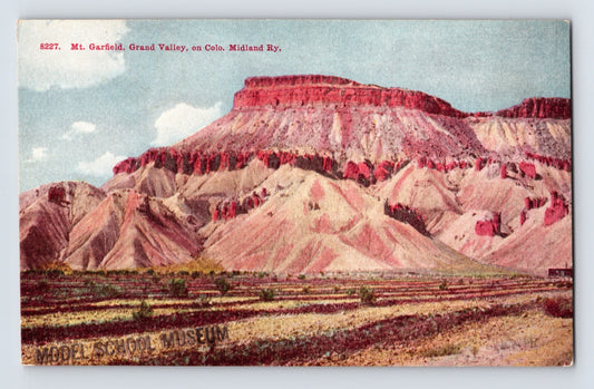 Grand Valley Colorado Mount Garfield red rock mesa landscape 1910s postcard