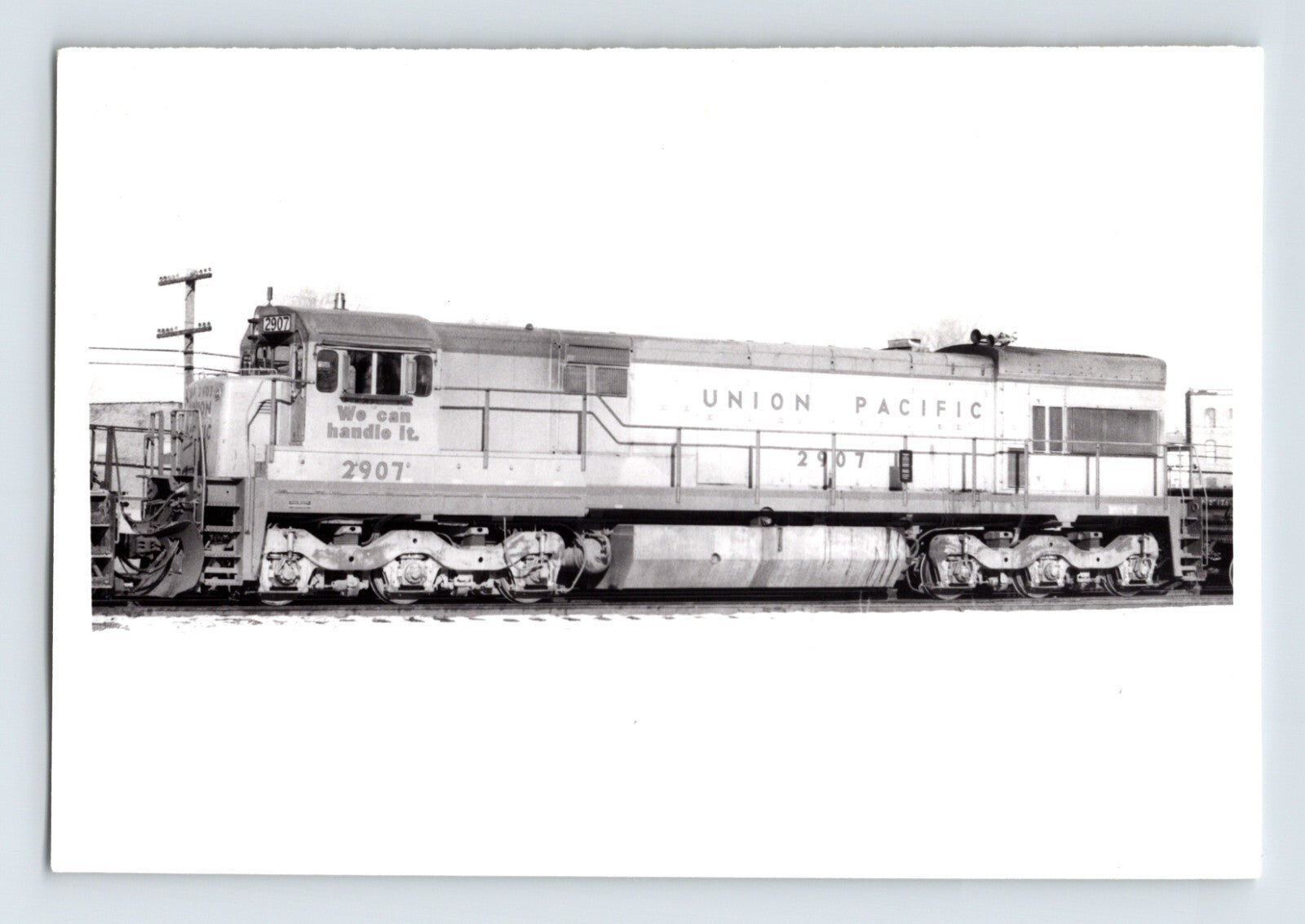Union Pacific diesel locomotive 2907 West Chicago Illinois railroad photo 1977