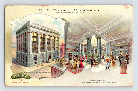 Heinz Administration Building Rotunda Pittsburgh 1910 postcard 57 varieties interior exterior