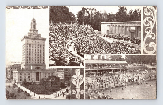 Berkeley Oakland Alameda California music teacher convention scenes 1915 postcard