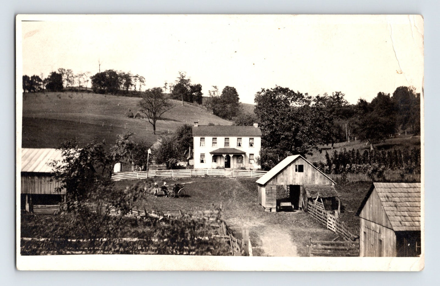 Tranquility California Finniell House Farm 1910s RPPC Postcard Unposted
