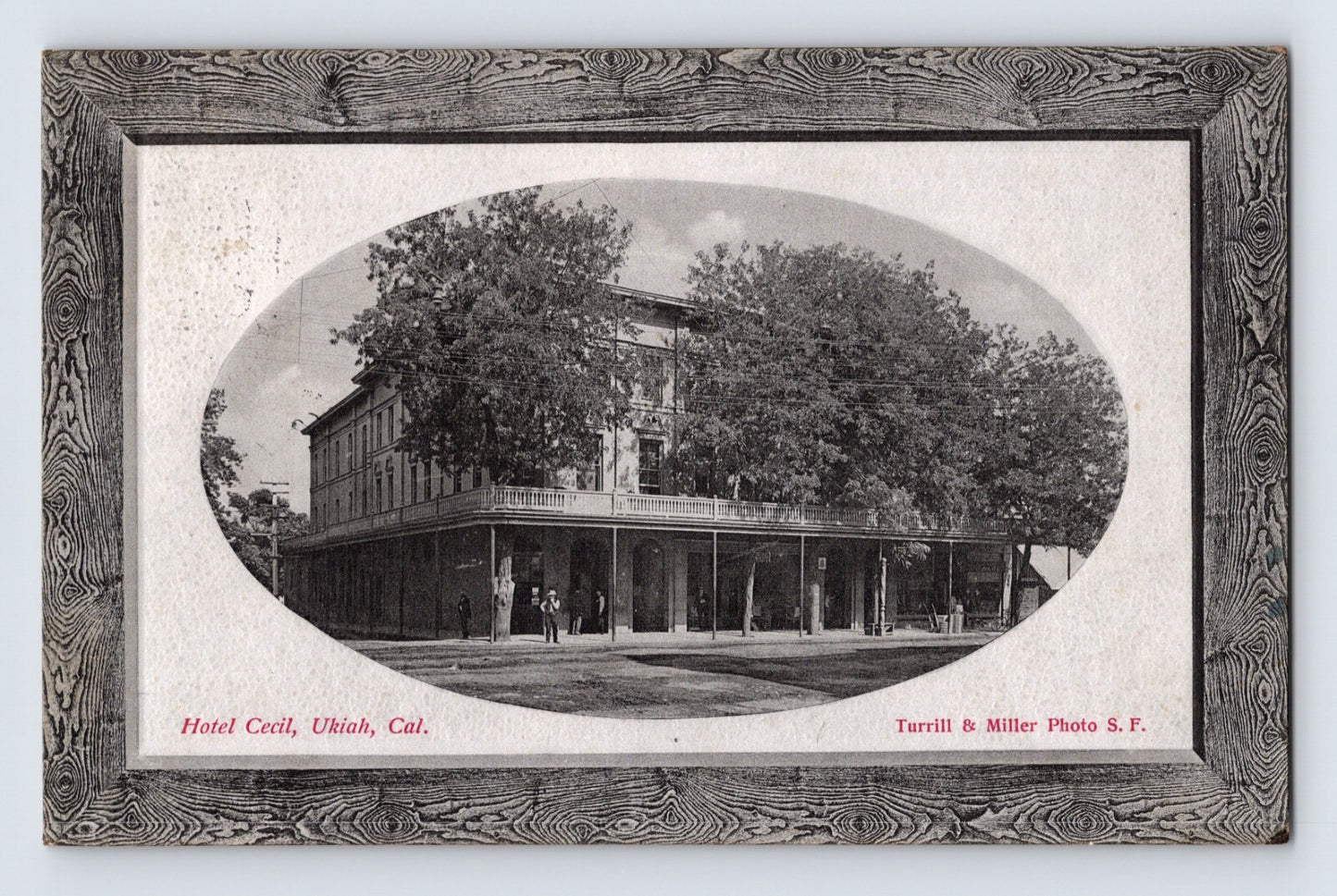 Ukiah California Hotel Cecil 1910s Postcard Posted Divided Back