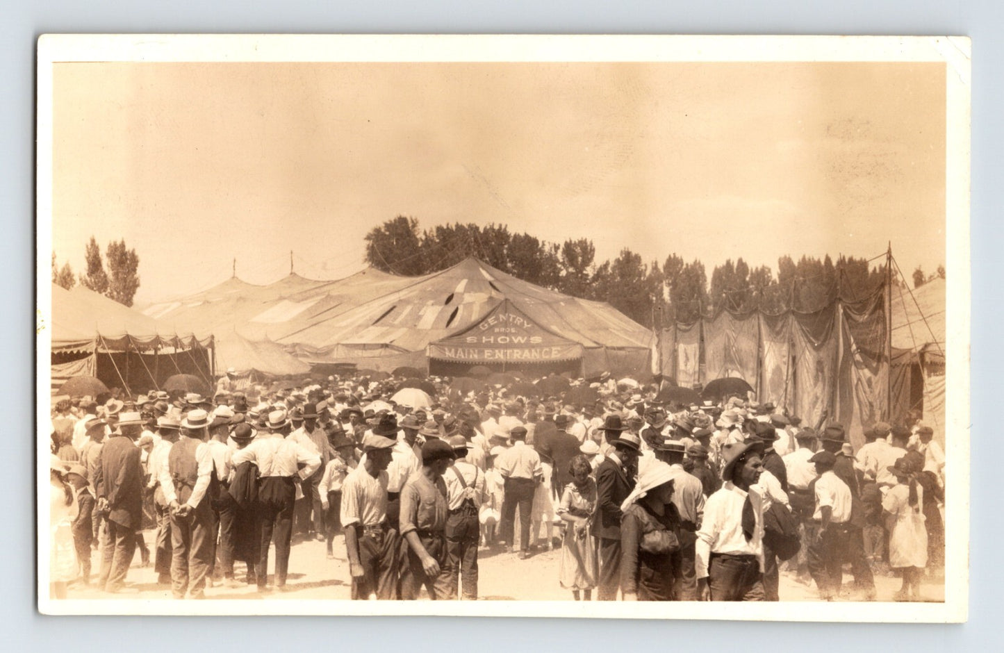 Gentry Bros Circus 1922 Photo Crowd Entrance Colorado 5.5 x 3.5