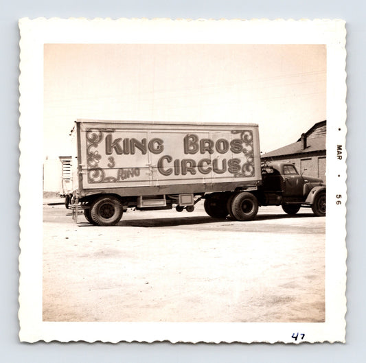 King Bros Circus 1956 box trailer truck three ring circus transport photo