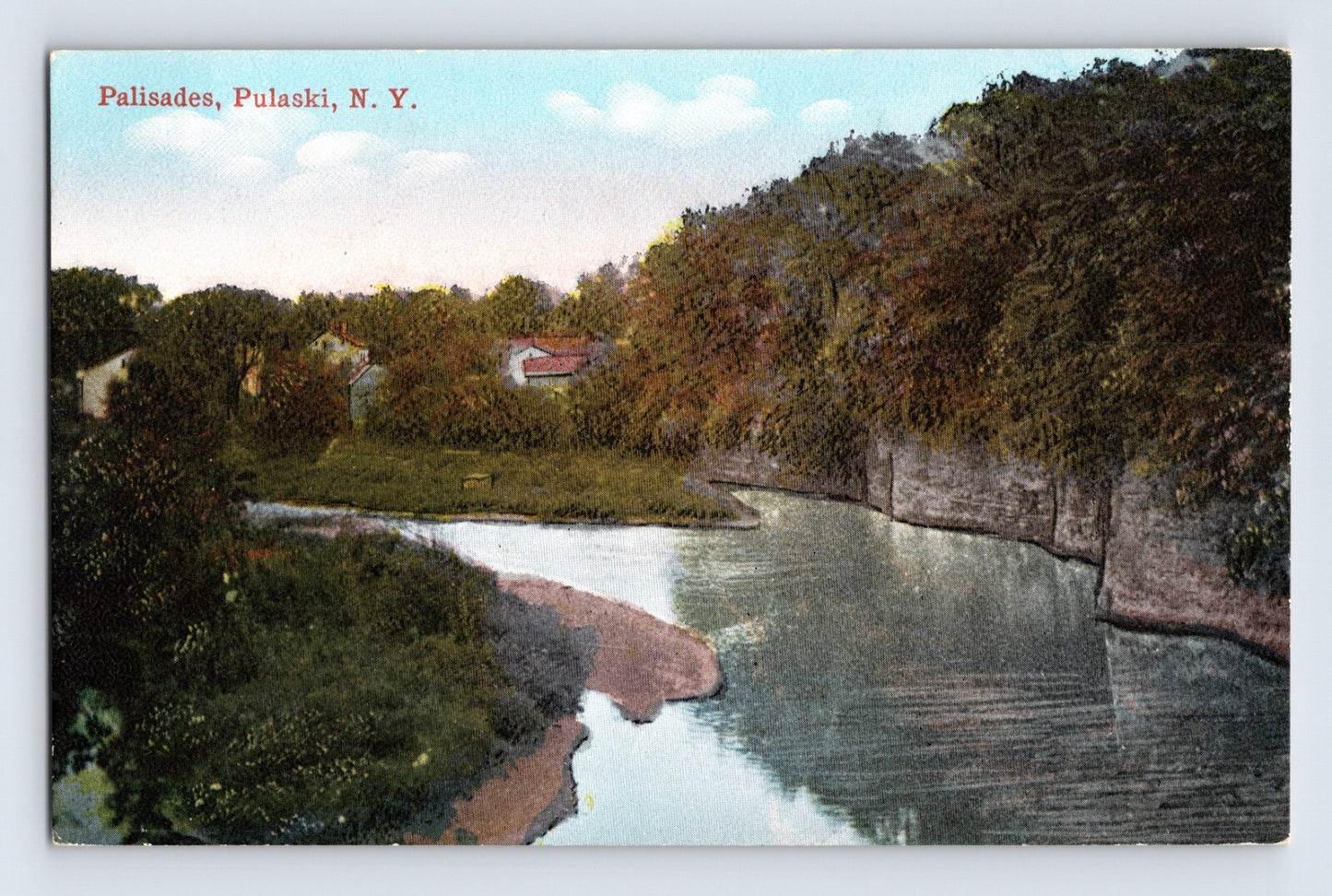 Pulaski New York Palisades river view 1910s postcard unposted divided back