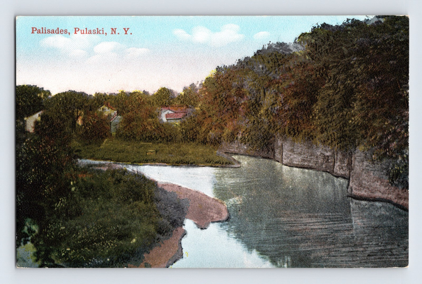 Pulaski New York Palisades river view 1910s postcard unposted divided back