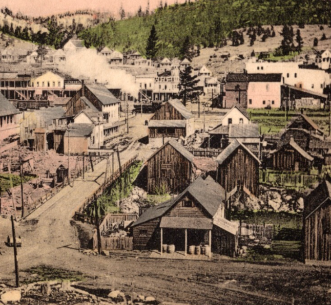 Truckee California Aerial Downtown Spring View Behrendt  1910 Postcard Posted