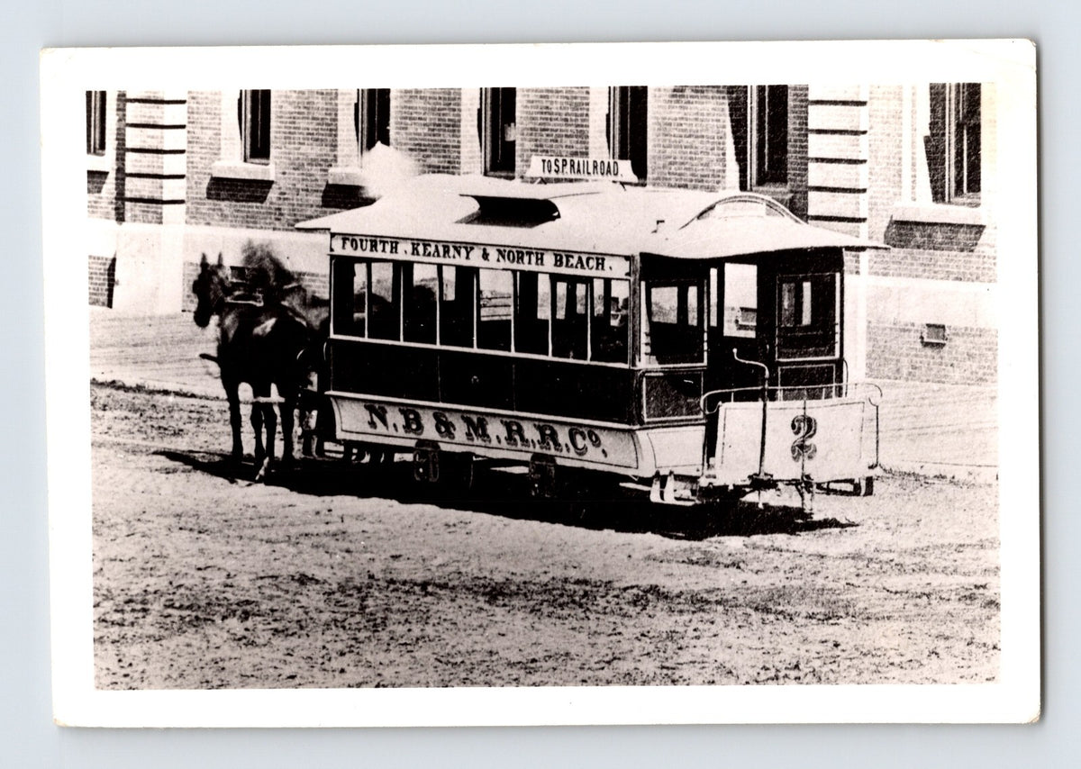 North Beach Market Railroad Company horse-drawn streetcar San Francisco California Fourth Kearny line 1940s photo
