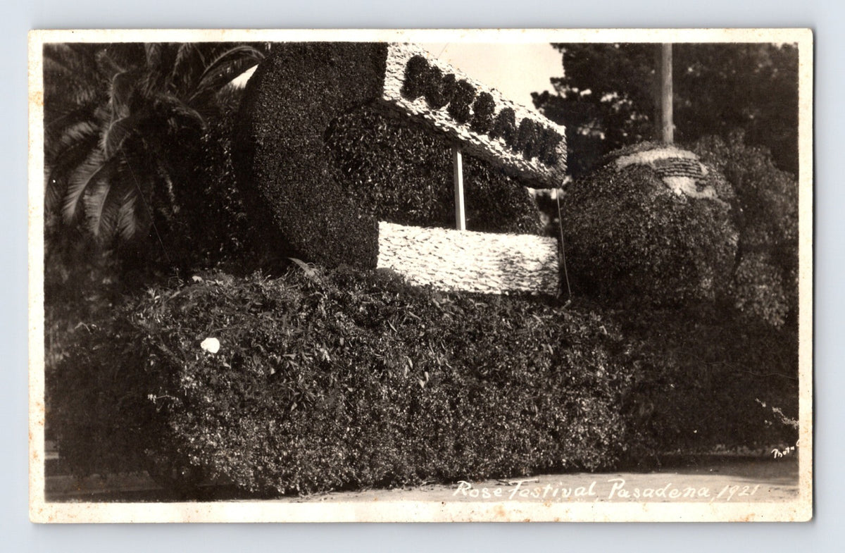 Pasadena California Rose Festival Parade Burbank 1921 RPPC Postcard Unposted