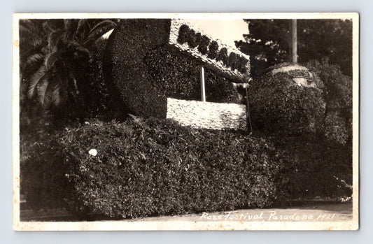 Pasadena California Rose Festival Parade Burbank 1921 RPPC Postcard Unposted
