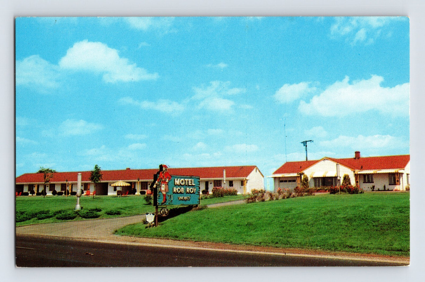 St Clairsville Ohio Bradford Rob Roy Motel 1960s Postcard Unposted Chrome