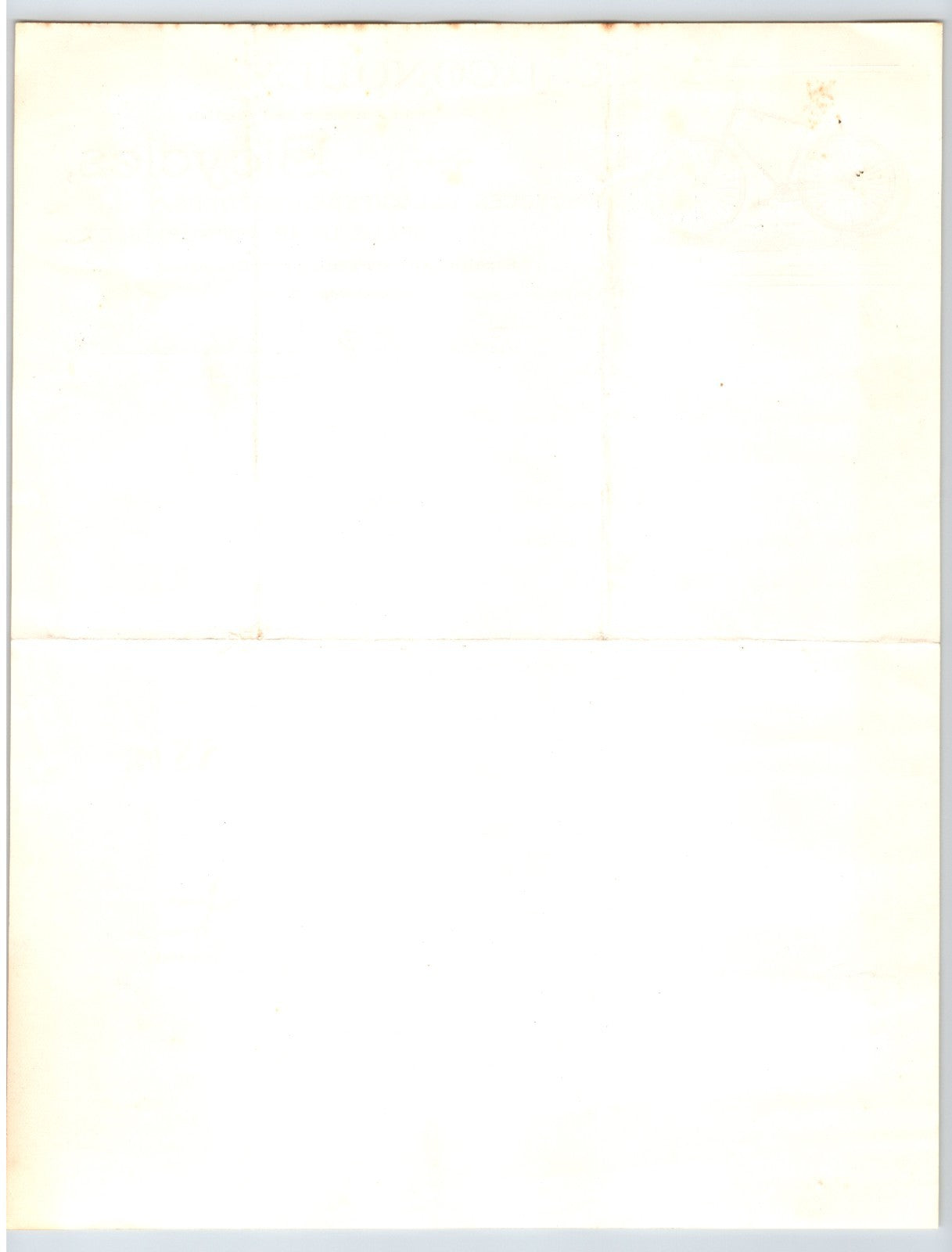Rochester New York 1894 C J Conolly Bicycle Letterhead 8.5 x 11