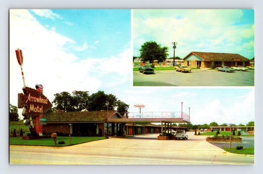 Springfield Missouri Arrowhead Motel Route 66 1960s chrome postcard