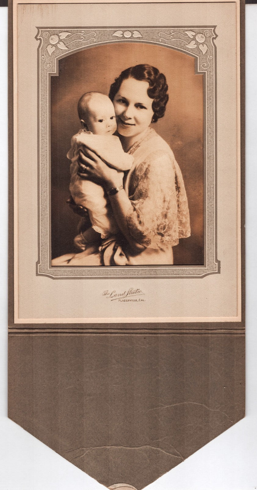 Placerville California Mother Baby Land Studio 1910s Photo Portrait 9 x 6.5