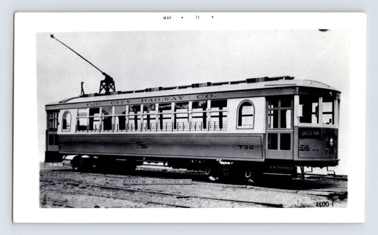 Dayton streetcar 732 Lakeside Park route The City Railway Co reproduction photo May 1971