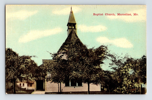 Marceline Missouri Baptist Church 1910s Postcard Unposted Divided Back