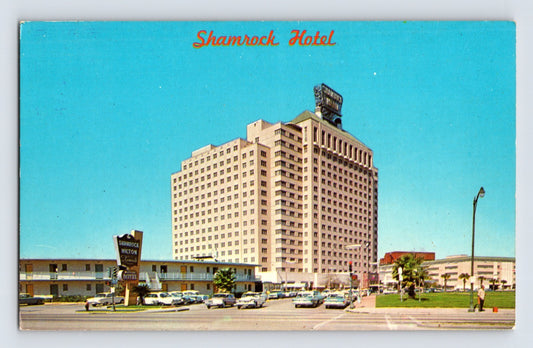 Houston Texas Shamrock Hotel 1960s Postcard Unposted Chrome