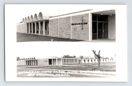 New Rockford North Dakota Lutheran Home of the Good Shepherd church modern building photo postcard