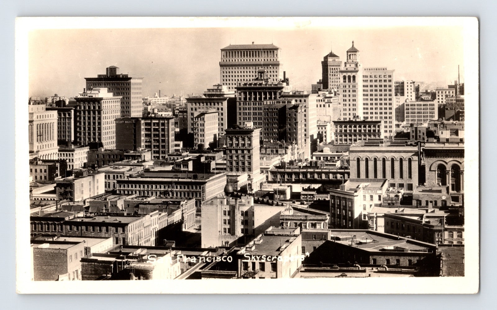 San Francisco California Downtown Skyline Skyscrapers 1930s Photo 3.5 x 6