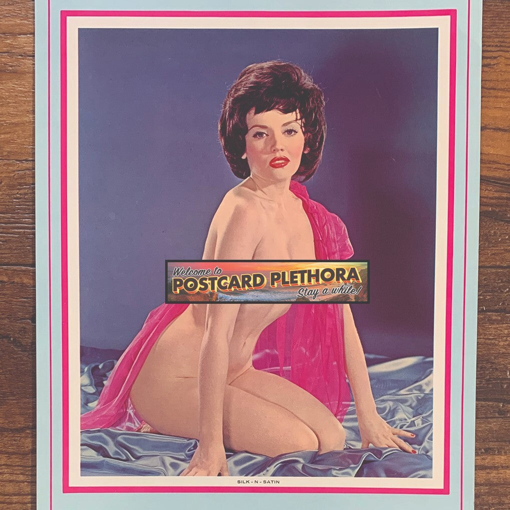 Vintage 1960s Pin Up Calendar Silk-N-Satin KLM 4806 Salesman Sample 10" x 20"