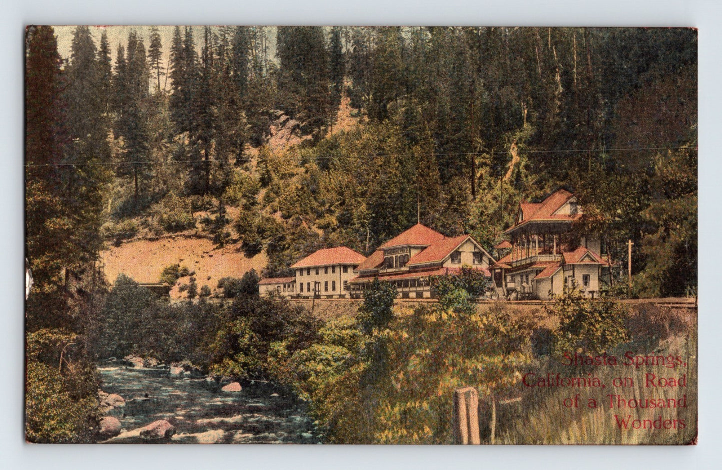 Shasta Springs California Resort 1910s Postcard Unposted Divided Back