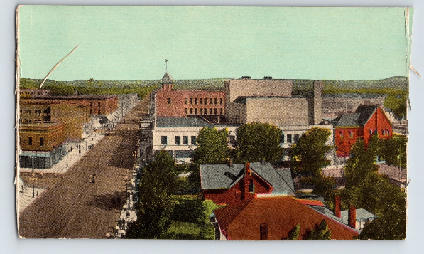 Billings Montana Downtown Panorama 1910s Five Postcard Set Posted