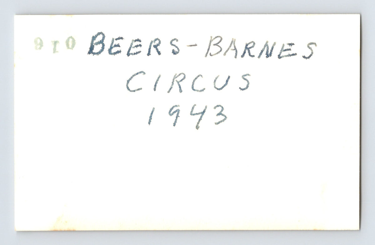 Beer Barnes Circus 1943 Photo Ticket Entrance Wagon 4.5 x 2.5