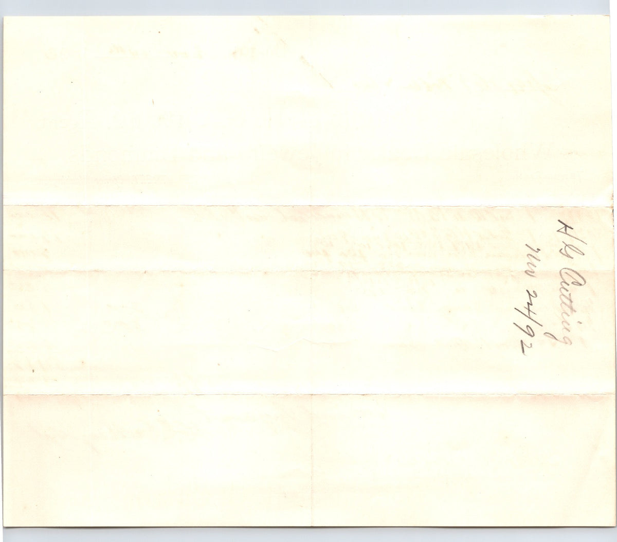Boston Massachusetts 1892 H.G. Cutting Jeweler Diamonds Billhead - 8.5 x 7