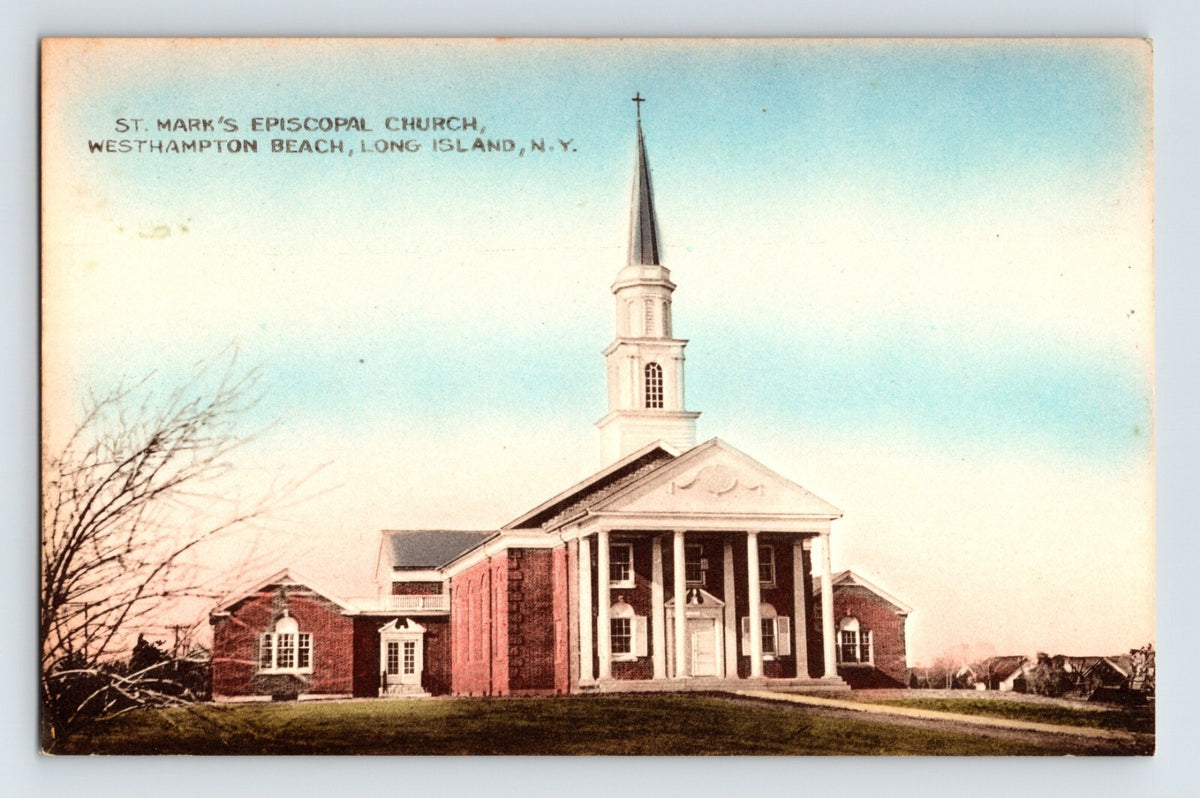 Westhampton Beach Long Island New York St Marks Episcopal Church 1930s postcard