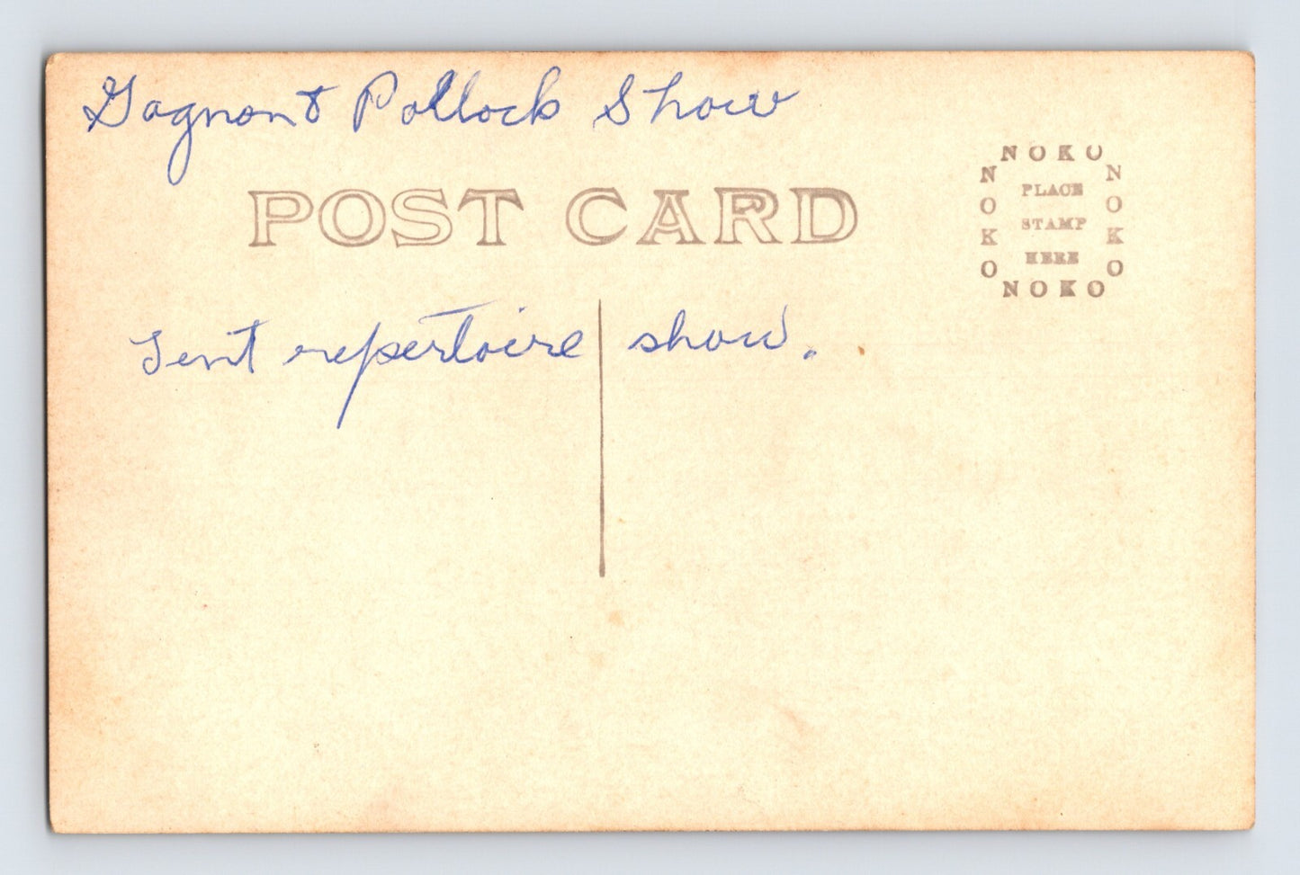 Gagnon Pollock Show Circus Band Performers 1910s Postcard RPPC Unposted NOKO