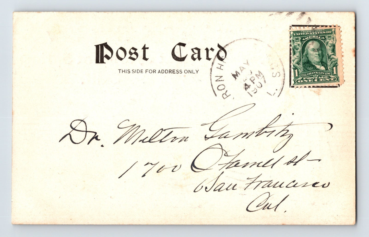 Byron Hot Springs California Comic Bathhouse 1906 Postcard Posted