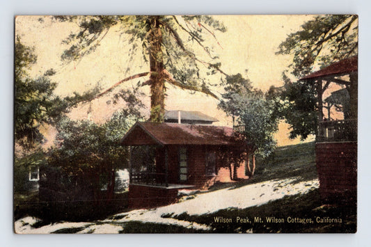 Mount Wilson California Peak Cottages Hotel 1910s Postcard Unposted Divided Back