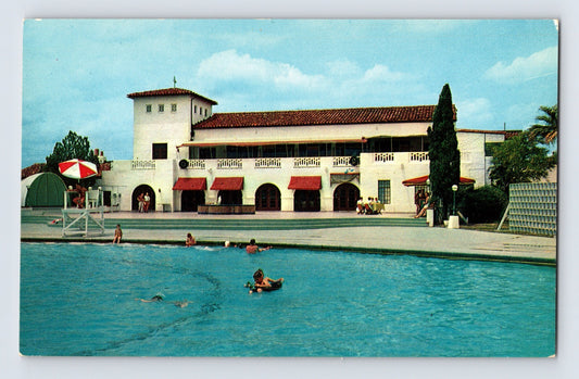 San Antonio Texas Randolph Air Force Base swimming pool 1960s postcard military recreation