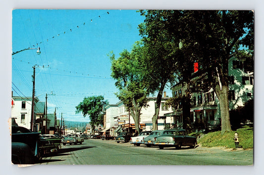 Bucksport Maine Main Street Downtown Cars 1967 Postcard Posted Chrome