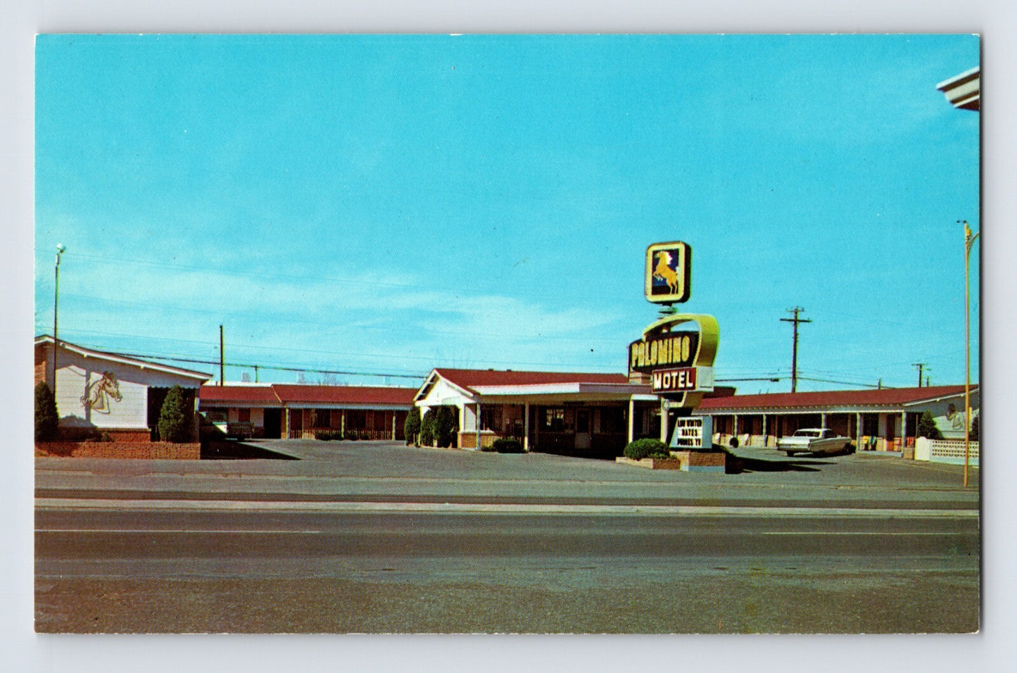 Tucumcari New Mexico Palomino Motel Route 66 1970s Postcard Unposted Chrome