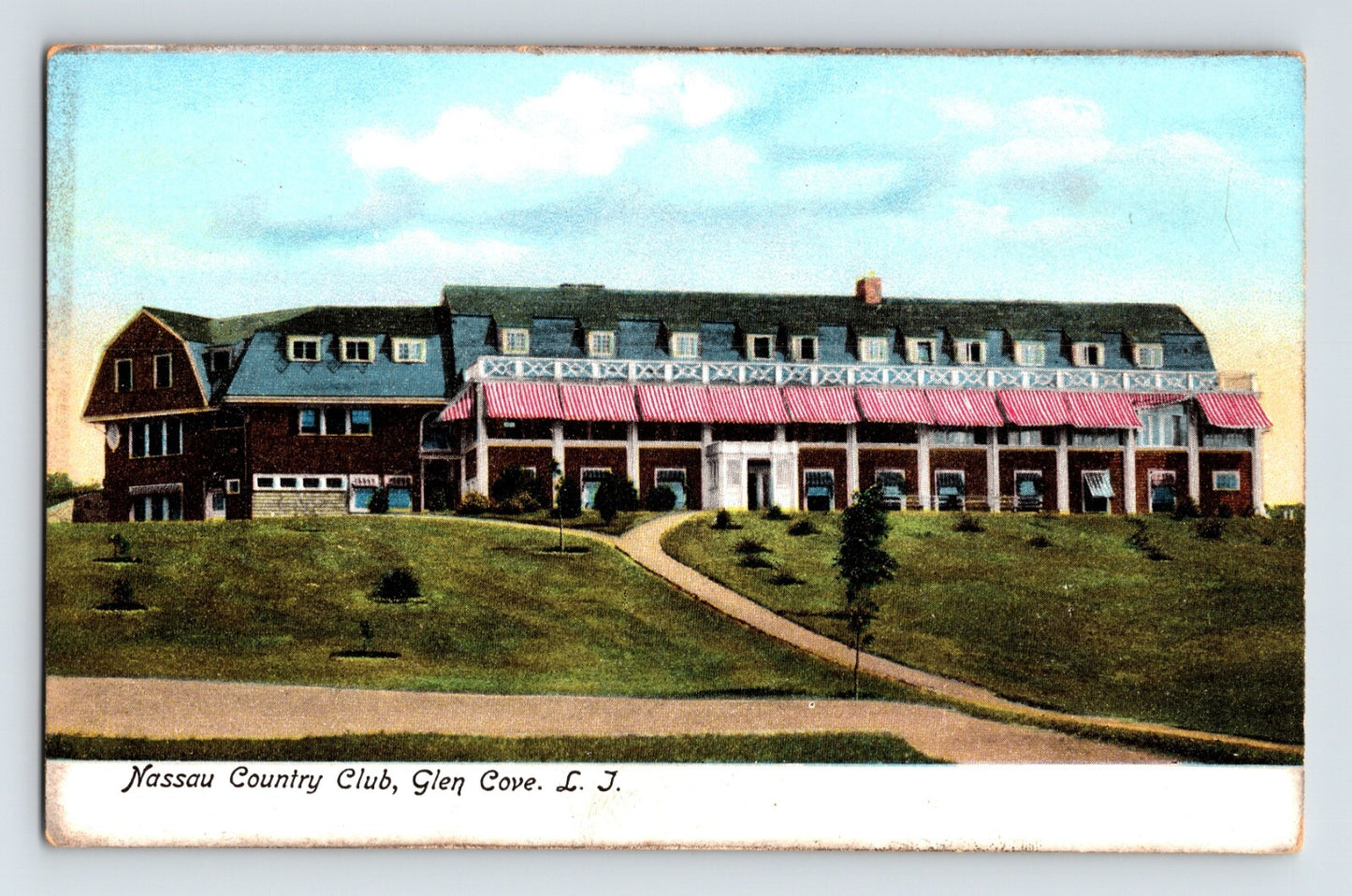 Glen Cove New York Long Island Nassau Country Club 1930s Postcard Unposted