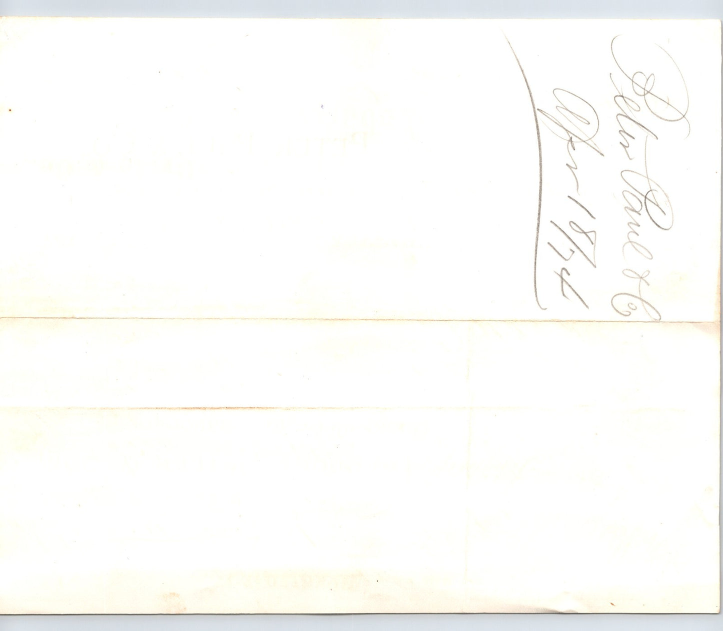 Buffalo New York 1874 Peter Paul Booksellers Stationers Billhead - 8.5 x 7