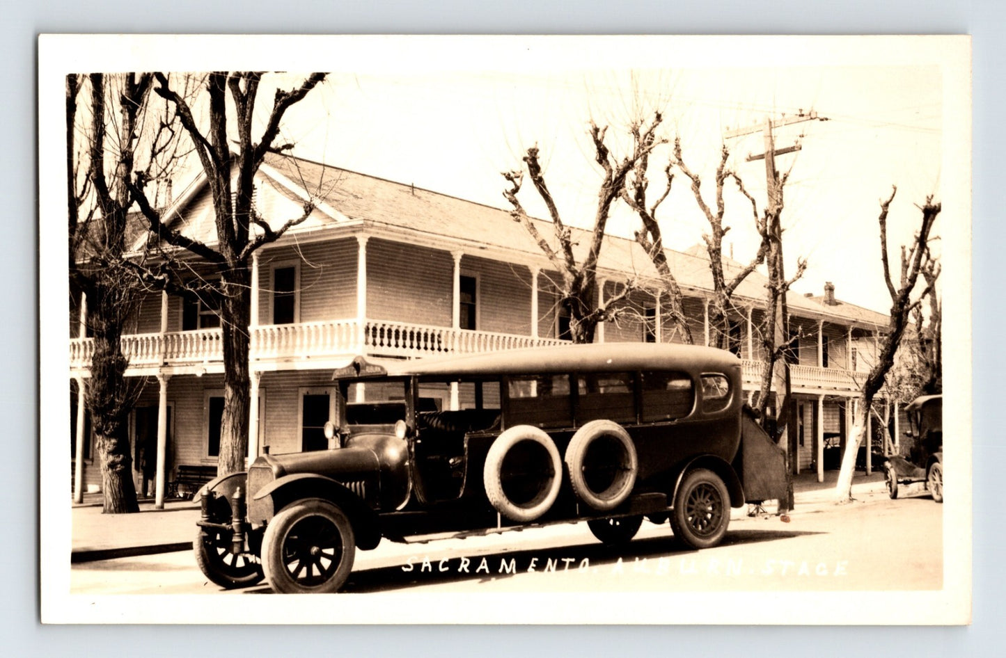 Auburn California Sacramento Stage Car 1920s Postcard RPPC Unposted Photo